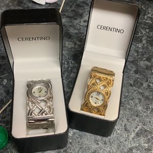 Pair of vintage Cerentino ladies bracelet watches